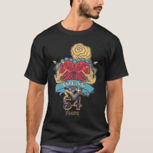 T-shirt 54 Ans Jeune Âge D'Anniversaire
