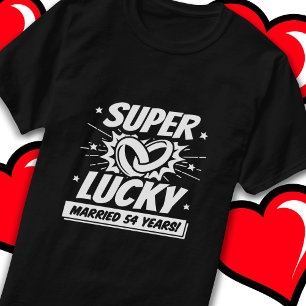 T-shirt 54 ans mariés Lucky 54e anniversaire de Mariage