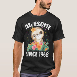 T-shirt 54 Ans Sloth Lover Awesome depuis 1968 54th B