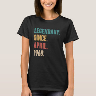 T-shirt 54 Ans Vintage 1969 Anniversaire 54 Avril Déco