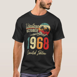 T-shirt 54 ans Vintage octobre 1968 54e anniversaire
