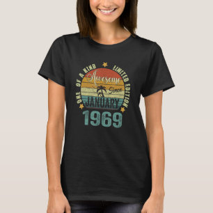 T-shirt 54 Ans Vintage stupéfiant depuis Janvier 1969 54t