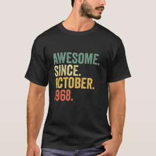 T-shirt 54 Years Old Awesome Since October 1968 54th Birt