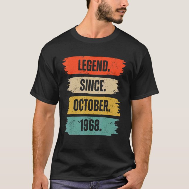 T-shirt 54 Years Old Legend Since October 1968 (Devant)