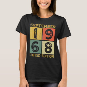 T-shirt 54e anniversaire Décorations Septembre 1968 54 ans