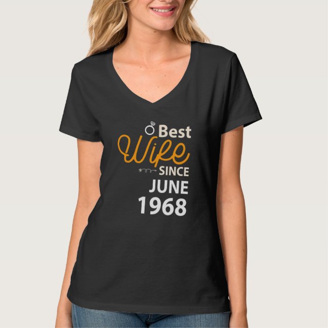 T-shirt 54e anniversaire du Mariage Meilleure femme depuis (Devant)