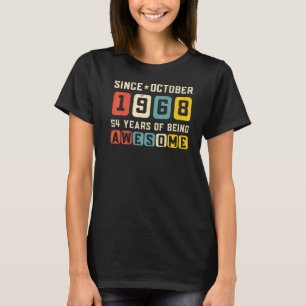 T-shirt 54e anniversaire stupéfiant depuis octobre 1968 Vi