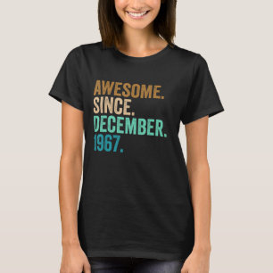 T-shirt 55 Ans 55e Anniversaire Awesome depuis Décembre