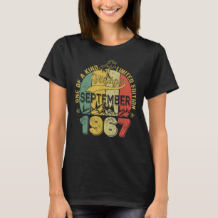 T-shirt 55 Ans 55e Anniversaire Awesome depuis Septembre