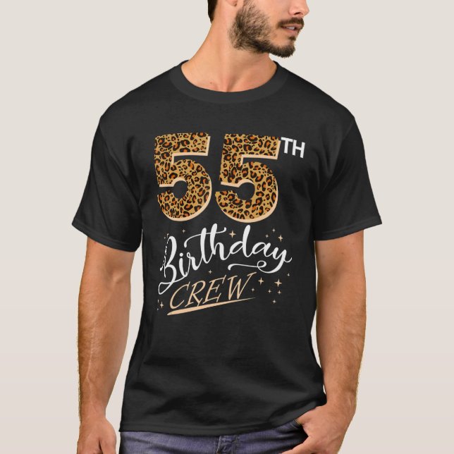 T-shirt 55 ans Anniversaire Empreinte de léopard 55e anniv (Devant)