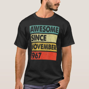 T-shirt 55 Ans Awesome Depuis Novembre 1967 55e Birt