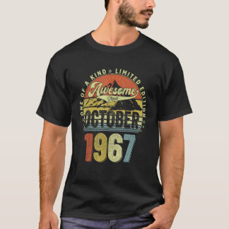 T-shirt 55 ans Awesome depuis octobre 1967 55e anniversair