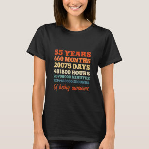 T-shirt 55 Ans D'Être Une Magnifique Décoration De 55E Ann