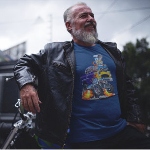 T-shirt 55 Bête de piste de drague enflammée de voiture dr