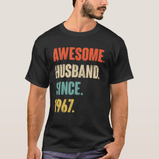 T-shirt 55 Mariage Aniversaire Le Cadeau - Mari Awesome S