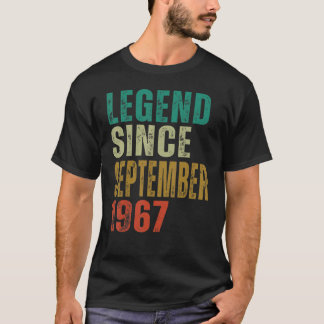 T-shirt 55 Years Old  Legend Since September 1967 55th Bir