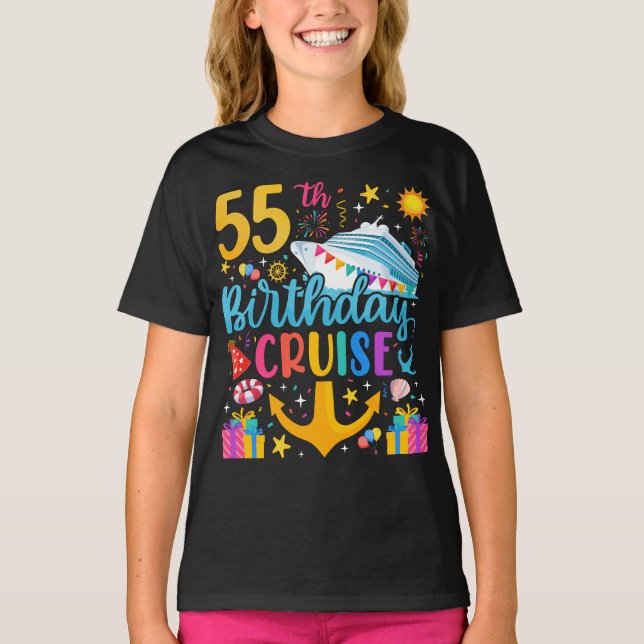 T-shirt 55e anniversaire Croisière B-Day Fille (Devant)