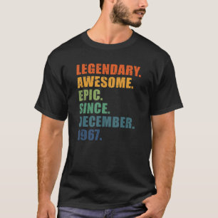 T-shirt 55e anniversaire décembre 1967 Hommes Femmes 55 an