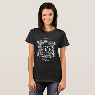 T-shirt 55e anniversaire du mariage émeraude crête