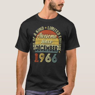T-shirt 56 Ans Awesome Depuis Décembre 1966 56e Birt