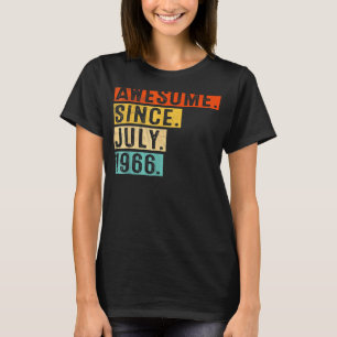 T-shirt 56 Ans Awesome depuis Juillet 1966 56e Anniversair
