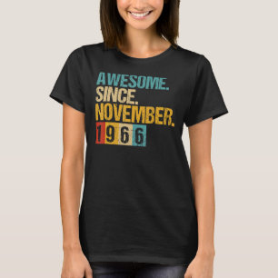 T-shirt 56 Ans Awesome Depuis Novembre 1966 56th Bir