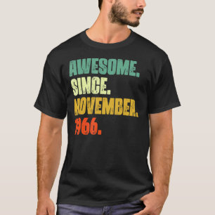 T-shirt 56 Ans Awesome Depuis Novembre 1966 56th Bir