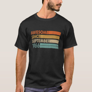 T-shirt 56 Ans Awesome Depuis Septembre 1966 56th Bi