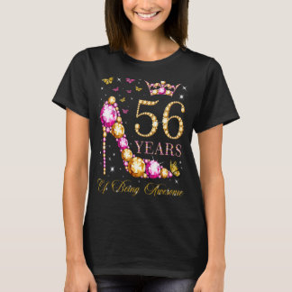 T-shirt 56 Ans D'Être Impressionnant 56 Ans 56e Anniversai
