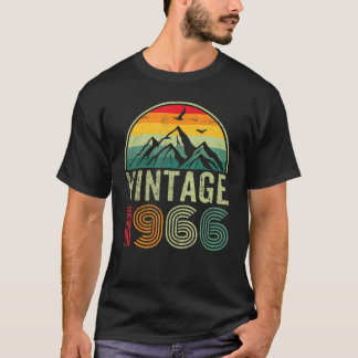 T-shirt 56 ans Vintage 1966 56e anniversaire