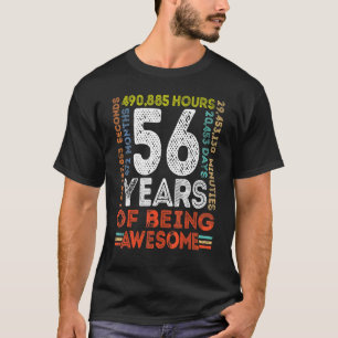 T-shirt 56e anniversaire Awesome 56 ans Vintage Rétro 6
