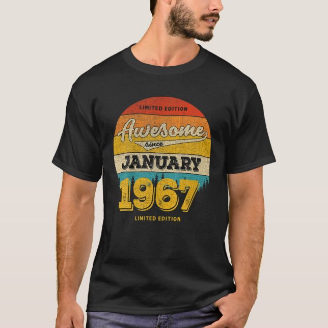 T-shirt 56E Anniversaire En JANVIER 2023 Cadeau - Magnifiq (Devant)
