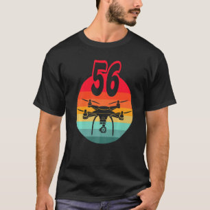 T-shirt 56e Anniversaire I Télécommande Rétro Drones Avec 
