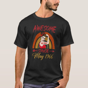 T-shirt 56e anniversaire Reine stupéfait depuis mai 1966 A