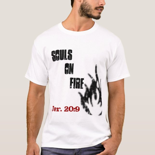T-shirt 57781_EPS, âmes      sur           le feu, Jer. (Devant)
