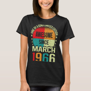 T-shirt 57 Année stupéfiante depuis mars 1966 Vintage 57e