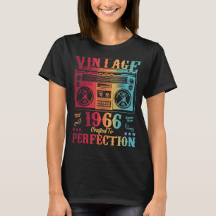 T-shirt 57 Anniversaire Vintage 1966 Femmes Hommes