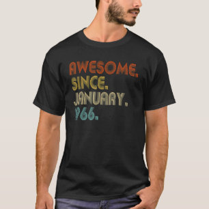 T-shirt 57 Ans Awesome Depuis Janvier 1966 57e Anniversair