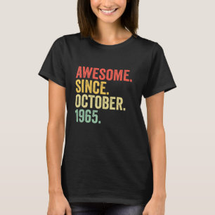T-shirt 57 Ans Awesome Depuis Octobre 1965 57e Birt