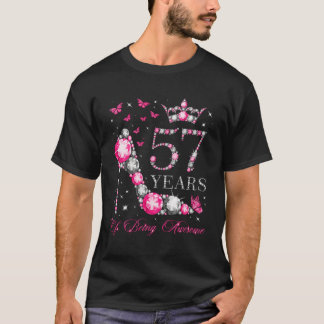 T-shirt 57 Ans D'Être Super Heureux 57E Couronne Diamante
