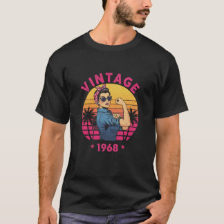 T-shirt 57 Ans Fête D'anniversaire 1968 Vintage 57e Annive
