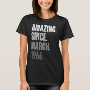 T-shirt 57 Ans Vintage 1966 Mars Anniversaire 57ème Déco