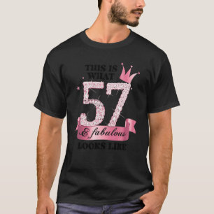 T-shirt 57 & Fabulous I Pink White Party Group Candid Phot