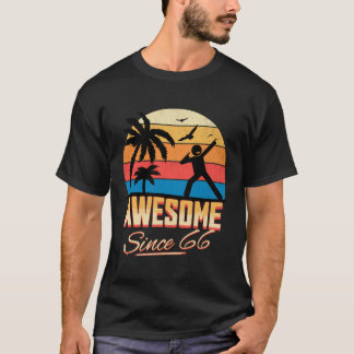 T-shirt 57E Anniversaire Awesome Depuis 1966 Hommes Femmes