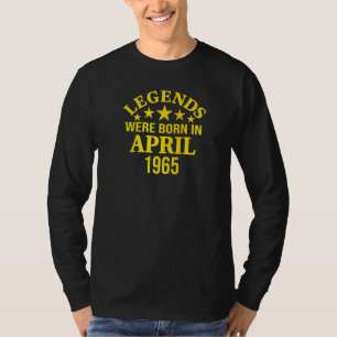 T-shirt 57e Anniversaire Légendes Nées En Avril 1965 57 Y