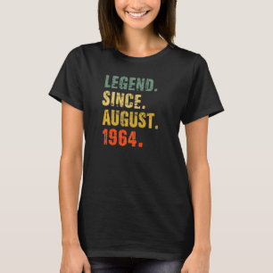 T-shirt 58 Ans 58e Anniversaire Légende depuis août 1996