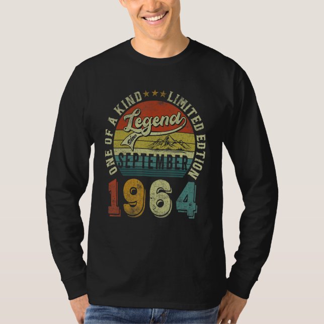 T-shirt 58 Ans 58e Anniversaire Légende depuis septembre (Devant)