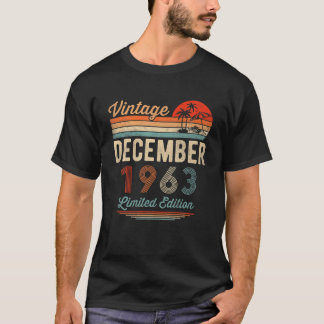 T-shirt 58 Ans 58E Anniversaire Vintage Décembre 1963 Me