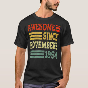 T-shirt 58 Ans Awesome Depuis Novembre 1964 58th Bir