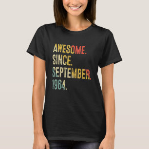 T-shirt 58 Ans Awesome Depuis Septembre 1964 58th Bir